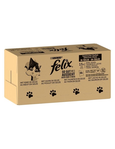 Comida Humeda para Gato PURINA FELIX Surtido Carne 120 x 85g