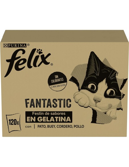 Comida Humeda para Gato PURINA FELIX Surtido Carne 120 x 85g