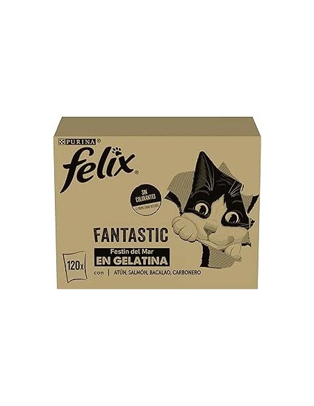 Comida Humeda para Gato PURINA FELIX Surtido Pescados 120 x 85g