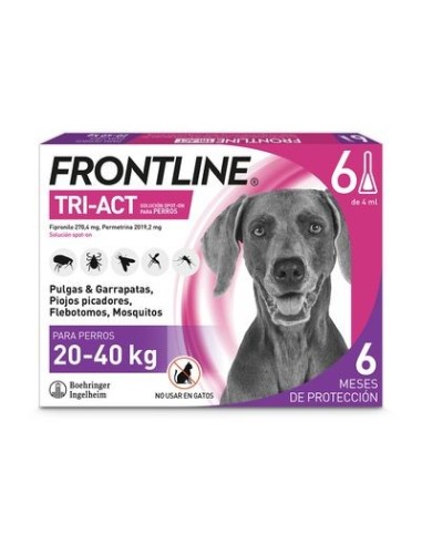 Pipetas FRONTLINE tri act perros de 20-40 kg 6 uds