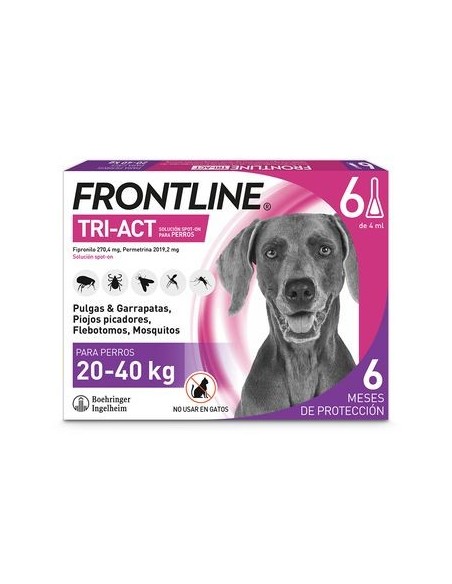 Pipetas antiparasitarias FRONTLINE TRI ACT perros de 20-40 kg 6 uds