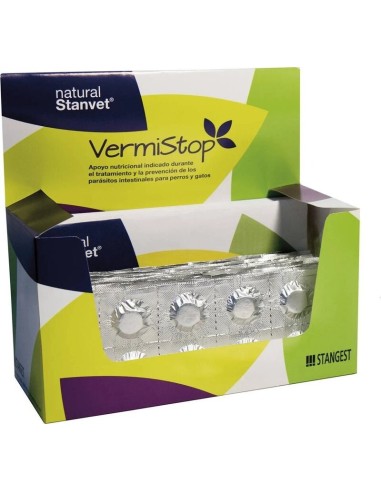 Antiparasitario intestinal VERMISTOP STANGEST 120 comprimidos Blister veterinario