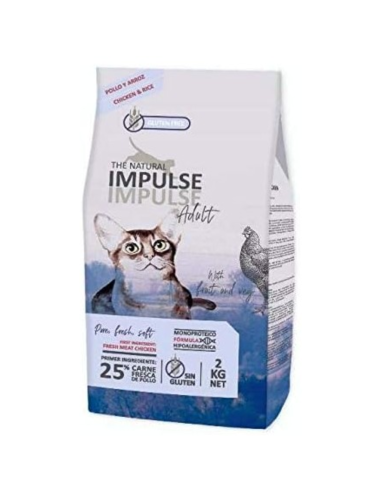 Pienso para gatos IMPULSE Pollo y Arroz 2 kg