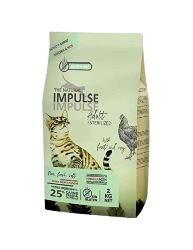 Pienso para gato esterilizado IMPULSE POLLO 2 kg