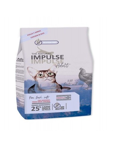 Comida para Gatos IMPULSE Pollo y Arroz 8kg