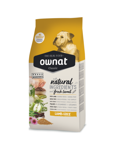 OWNAT Perro CLASSIC CORDERO Y ARROZ 20 kg