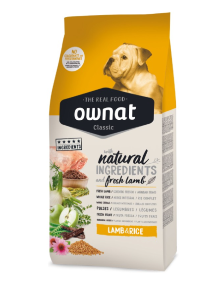 OWNAT Perro CLASSIC CORDERO Y ARROZ 12 kg