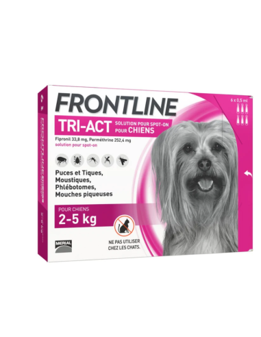 Pipetas antiparasitarias FRONTLINE TRI ACT perros de 2-5 kg 6 uds