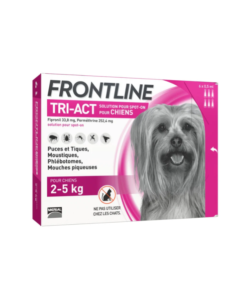 Pipetas antiparasitarias FRONTLINE TRI ACT perros de 2-5 kg 6 uds