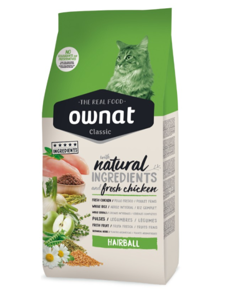 OWNAT Gato CLASSIC HAIRBALL 4 kg