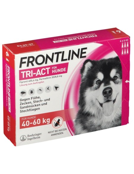 Pipetas antiparasitarias FRONTLINE TRI ACT perros de 40-60 kg 6 uds