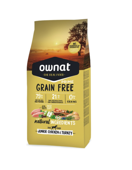 OWNAT JUNIOR PRIME GRAIN FREE POLLO Y PAVO 3 kg