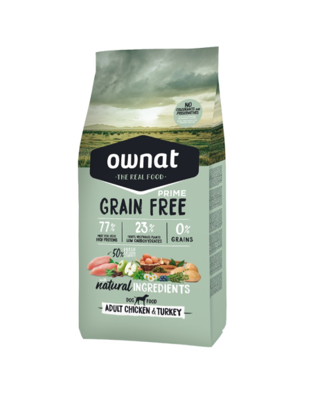 OWNAT PRIME GRAIN FREE POLLO Y PAVO 3 KG