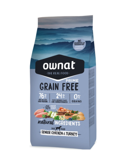 OWNAT PRIME GRAIN SENIOR POLLO Y PAVO 3 kg