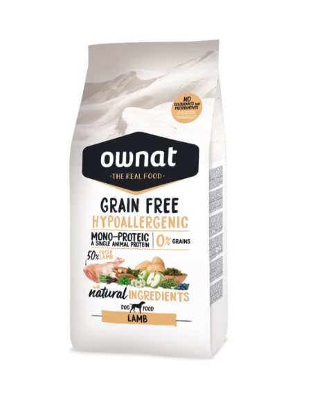 OWNAT Perro HYPO GRAIN FREE CORDERO 12 kg