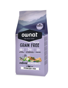 Pienso para gato OWNAT GRAIN FREE STERILISED FISH 3 kg