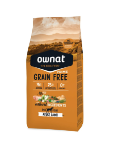 Pienso para perro OWNAT GRAIN FREE PRIME ADULT LAMB 12 kg