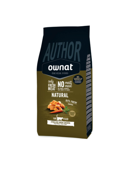 Pienso para gato OWNAT AUTHOR GRAIN FREE STERILIZED FRESH CHICKEN 3 KG