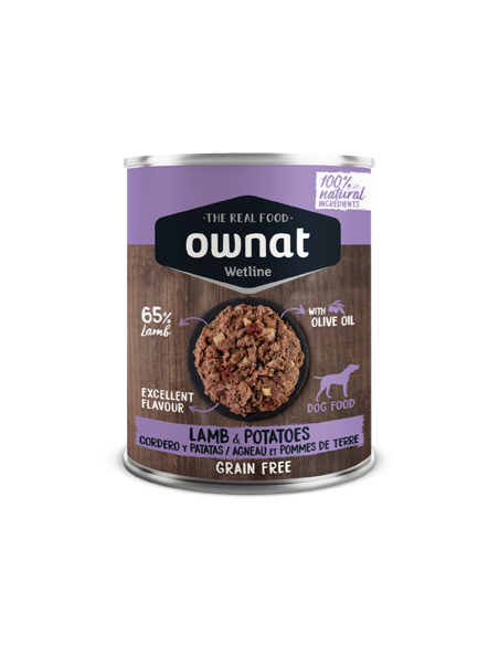 OWNAT WETLINE perro, con cordero con patatas 12 x 395 gr