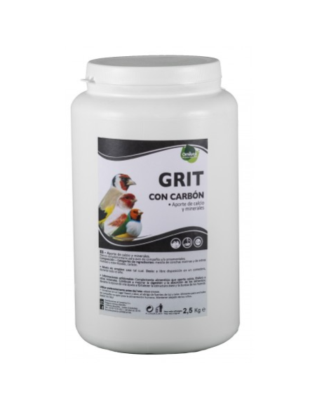 Grit con Carbón de grano fino ORNILUCK 2.5 kg - Mejora la digestión y salud de tus aves