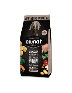 Ownat Ultra Medium Adult - Pienso Completo para Perros Adultos de Razas Medianas 3kg