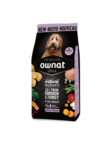 Ownat Ultra Medium Sterilized - Pienso para Perros Esterilizados de Razas Medianas 3kg