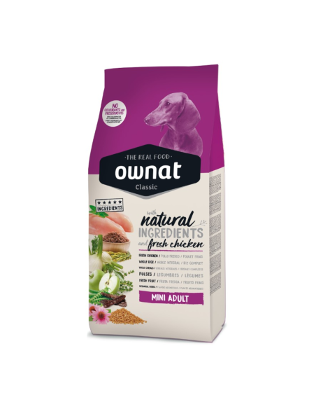 Ownat Classic Mini Adult - Pienso Completo para Perros Adultos de Razas Pequeñas 8kg