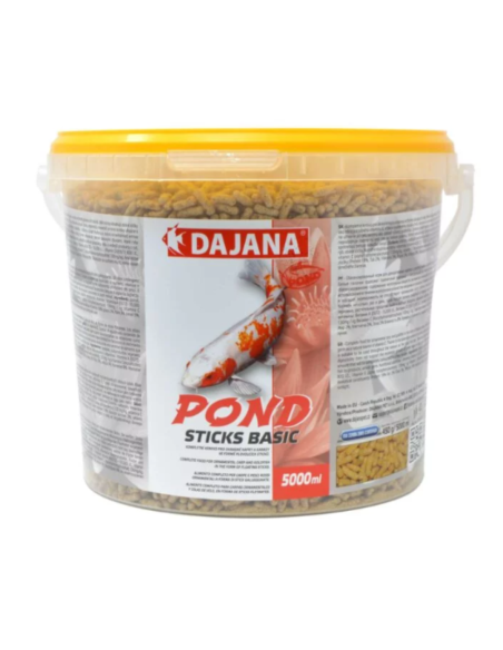 Alimentos para peces de estanque STICKS BASIC de DAJANA 5 Litros: Nutrición para Peces de Agua Fría