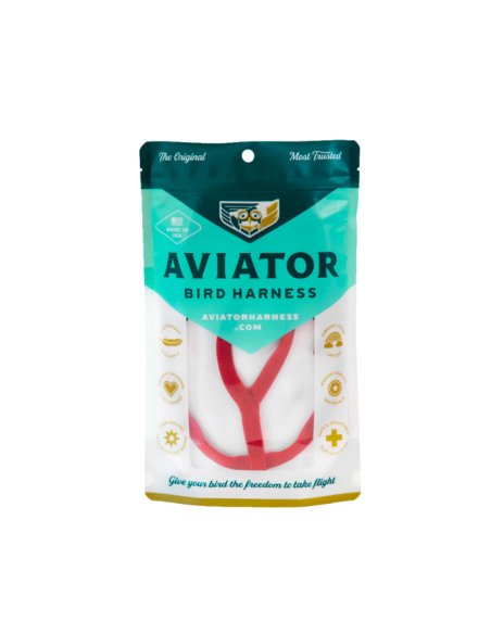 Arnés Aviator Medium Rojo - Seguridad y Comodidad para Loros Medianos