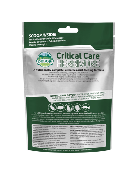 Papilla de cuidados intensivos para hervíboros - Oxbow Critical Care 36g - CPA