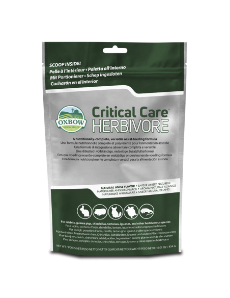 Papilla de Cuidados Intensivos para Hervíboros OXBOW Critical Care 454gr