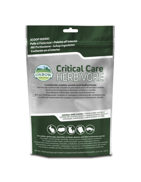 Papilla de cuidados intensivos para hervíboros - Oxbow Critical Care 454g - CPA