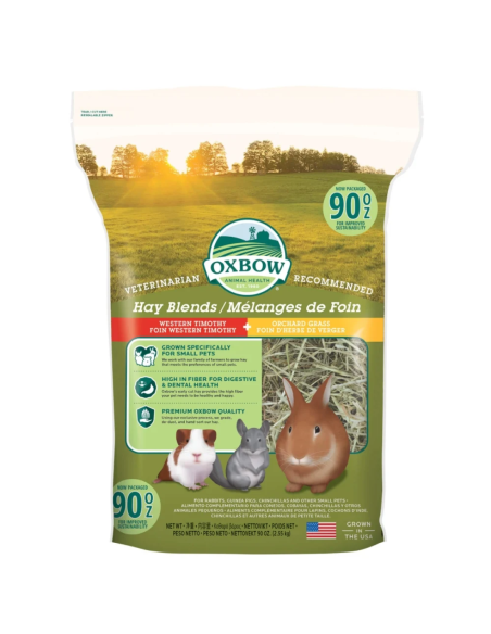 Heno Blend (Timothy + Huerto) para roedores - Oxbow de 2,55kg - CPA