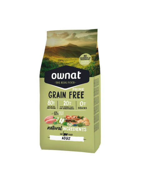 Ownat GF Prime Adult Chicken & Turkey - Pienso Sin Cereales para Gatos Adultos