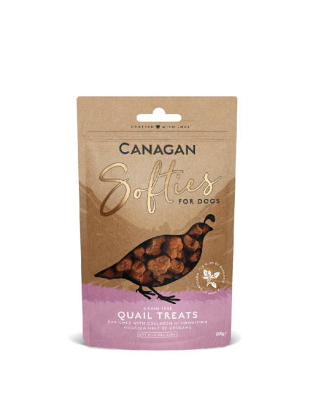 Snacks Naaturales para Perro CANAGAN Softies Codorniz 200g