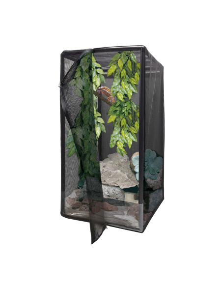 Terrario de Malla Repti-Selva 76x42x76 cm - Ideal para Reptiles Arbóreos