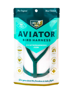 Arnes para aves THE AVIATOR verde talla XSMALL 110 - 190 grs