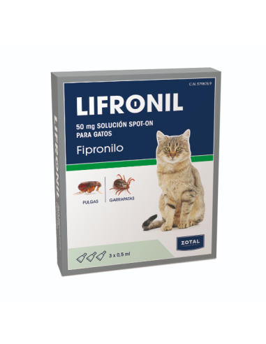 Lifronil Pipetas para Gatos 3x50 mg: Protección Efectiva contra Parásitos - CPA