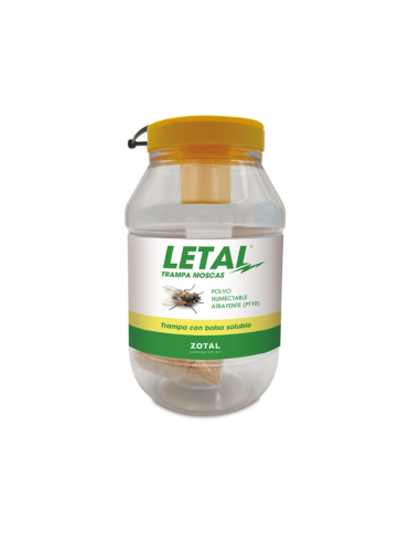 LETAL ZOTAL Atrayente trampa para moscas 4 sobres x 20 gr