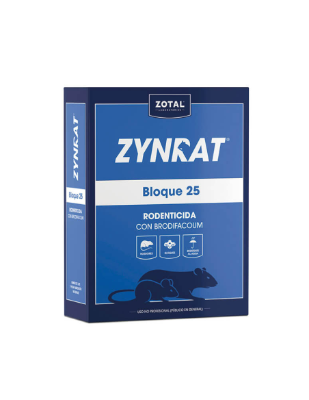 Zynrat Bloque 25 de 300 g: Rodenticida Eficaz en Bloques para Control de Plagas - CPA