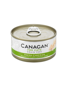 Canagan Lata para Gatos de Pollo fresco 12 x 75g: Comida Húmeda Natural y Sabrosa - CPA