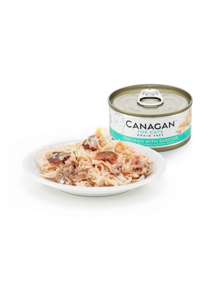 Comida Humeda para Gato CANAGAN Pollo con Sardinas 12 x 75g