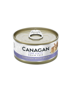 Canagan Lata para Gatos de Pollo con Pato 12 x 75g: Comida Húmeda Natural y Sabrosa - CPA