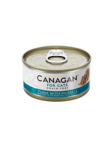 Canagan Lata para Gatos de Atún con Mejillones 12 x 75g: Comida Húmeda Natural y Sabrosa - CPA