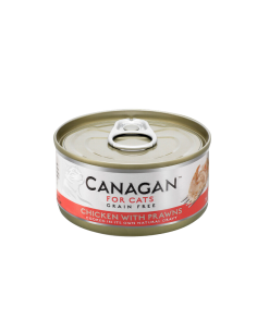 Canagan Lata para Gatos de Pollo con Gambas 12 x 75g: Comida Húmeda Natural y Sabrosa - CPA