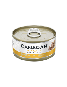 Canagan Lata para Gatos de Atún con Pollo 12 x 75g: Comida Húmeda Natural y Sabrosa - CPA