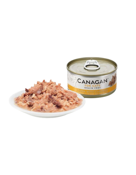 Canagan Lata para Gatos de Atún con Pollo 12 x 75g: Comida Húmeda Natural y Sabrosa - CPA