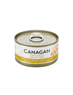 Canagan Lata para Gatos de Pollo con Verduras 12 x 75g: Comida Húmeda Natural y Sabrosa - CPA