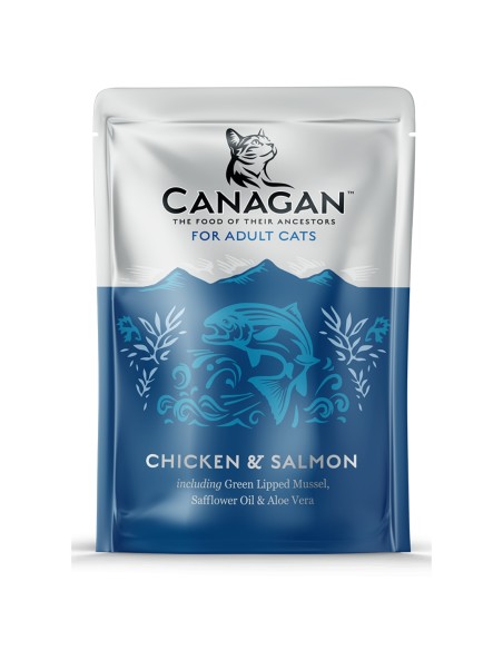 Comida Humeda para Gato CANAGAN Pate Pollo y Salmon, 8 x 85g