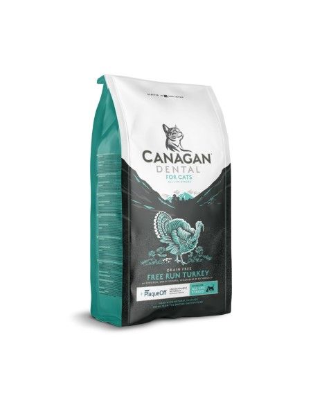 Comida para Gato CANAGAN Pavo Campero Prodental 375g - Pienso Natural Sin Cereales para Salud Dental